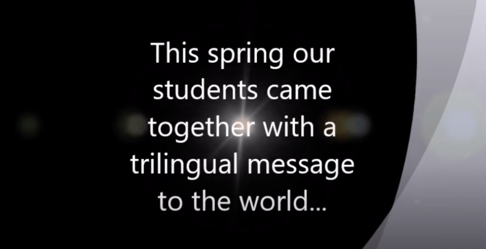Trilingual Tribute by HWIS Students